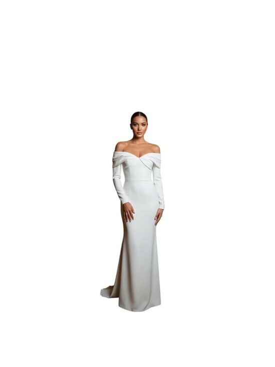 A.L.C. Dresses & Skirts - A.L.C. White Off-the-Shoulder Long Sleeve Maxi Dress Size 2